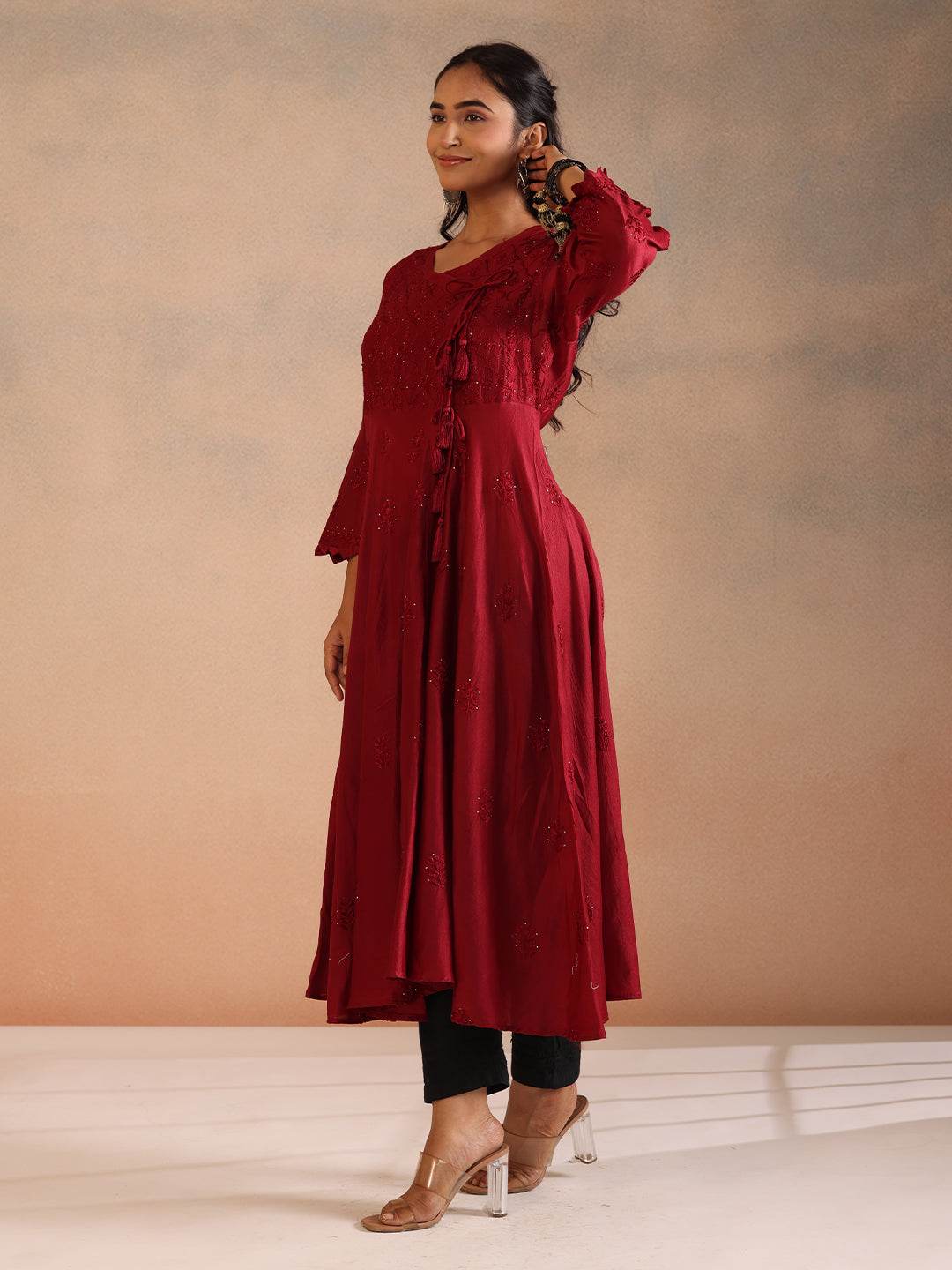 NOORZA CHANDERI ANARKALI - KRI CHIKANKARI